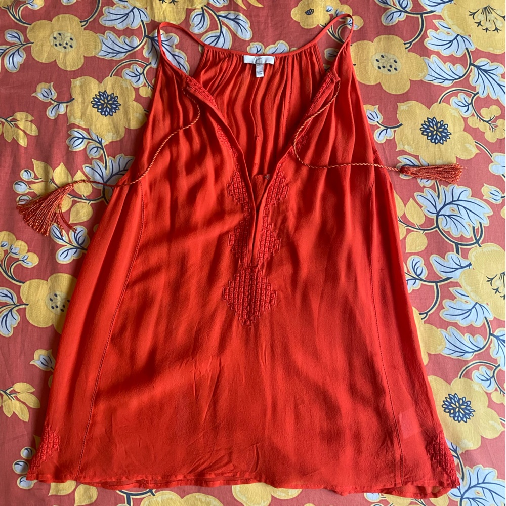 Gorgeous red 100% silk top by Joie